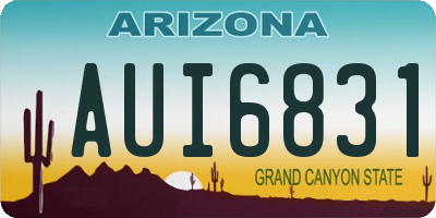AZ license plate AUI6831