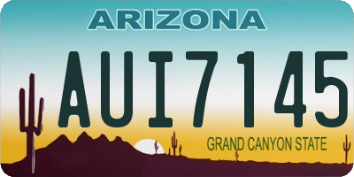 AZ license plate AUI7145