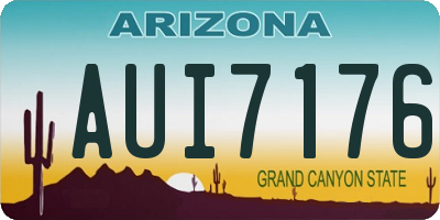 AZ license plate AUI7176