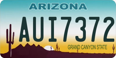AZ license plate AUI7372