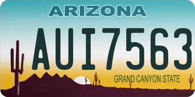 AZ license plate AUI7563