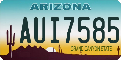 AZ license plate AUI7585