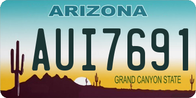 AZ license plate AUI7691