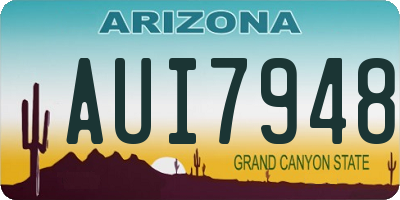 AZ license plate AUI7948