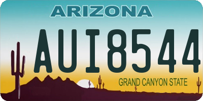 AZ license plate AUI8544