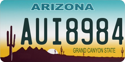 AZ license plate AUI8984