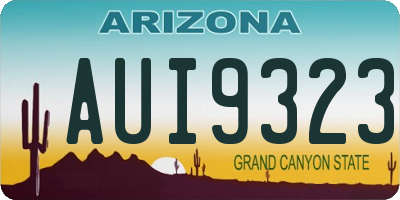 AZ license plate AUI9323