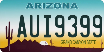 AZ license plate AUI9399
