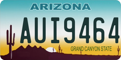 AZ license plate AUI9464