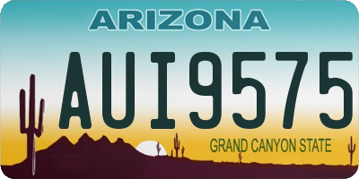 AZ license plate AUI9575