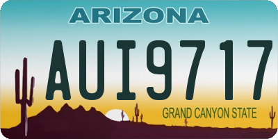 AZ license plate AUI9717