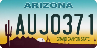 AZ license plate AUJ0371