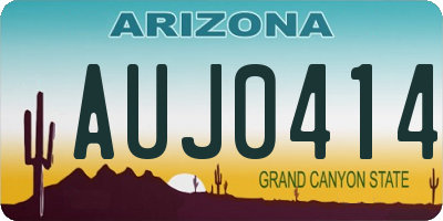 AZ license plate AUJ0414