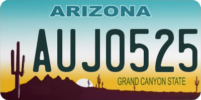 AZ license plate AUJ0525