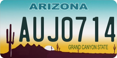 AZ license plate AUJ0714