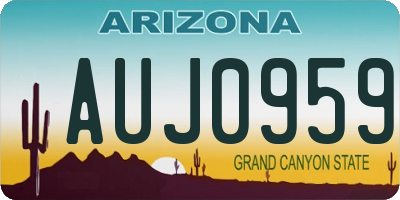 AZ license plate AUJ0959