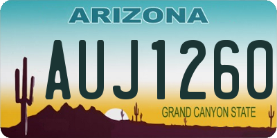 AZ license plate AUJ1260