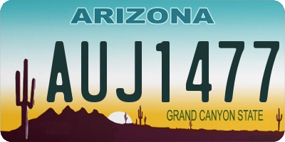 AZ license plate AUJ1477