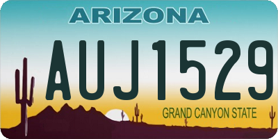 AZ license plate AUJ1529
