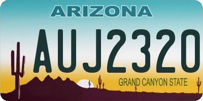 AZ license plate AUJ2320