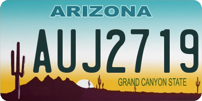 AZ license plate AUJ2719