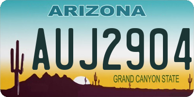 AZ license plate AUJ2904