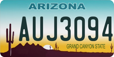AZ license plate AUJ3094