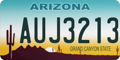 AZ license plate AUJ3213