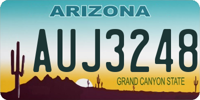 AZ license plate AUJ3248