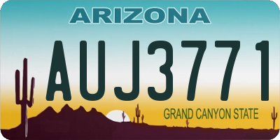 AZ license plate AUJ3771
