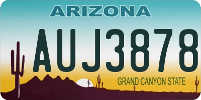 AZ license plate AUJ3878