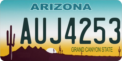 AZ license plate AUJ4253