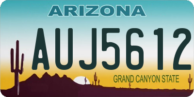AZ license plate AUJ5612