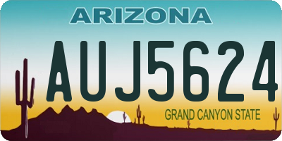 AZ license plate AUJ5624