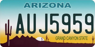 AZ license plate AUJ5959