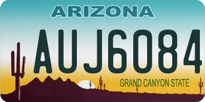 AZ license plate AUJ6084