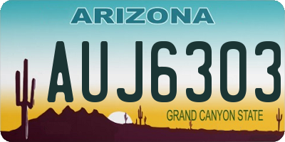 AZ license plate AUJ6303
