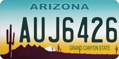 AZ license plate AUJ6426