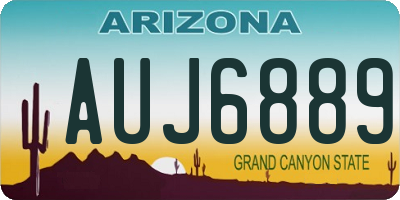 AZ license plate AUJ6889