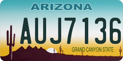 AZ license plate AUJ7136