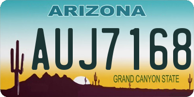 AZ license plate AUJ7168