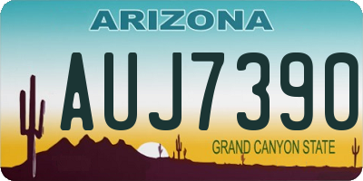 AZ license plate AUJ7390
