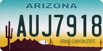 AZ license plate AUJ7918