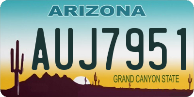 AZ license plate AUJ7951