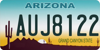 AZ license plate AUJ8122