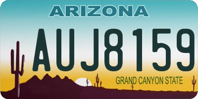 AZ license plate AUJ8159