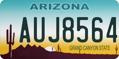 AZ license plate AUJ8564