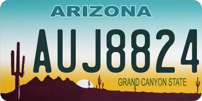 AZ license plate AUJ8824