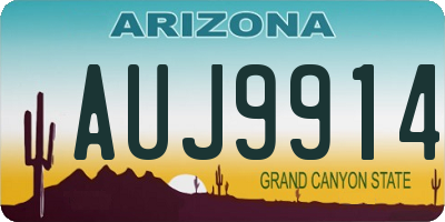 AZ license plate AUJ9914