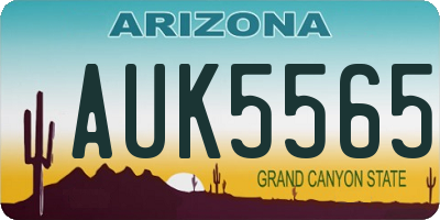 AZ license plate AUK5565
